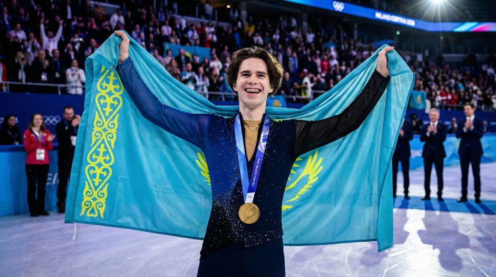 Mikhail Shaidorov of Kazakhstan claimed his country's second-ever Winter Olympic gold medal