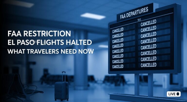 FAA Grounds All Flights at El Paso for 10 Days — What Travelers Need to Know