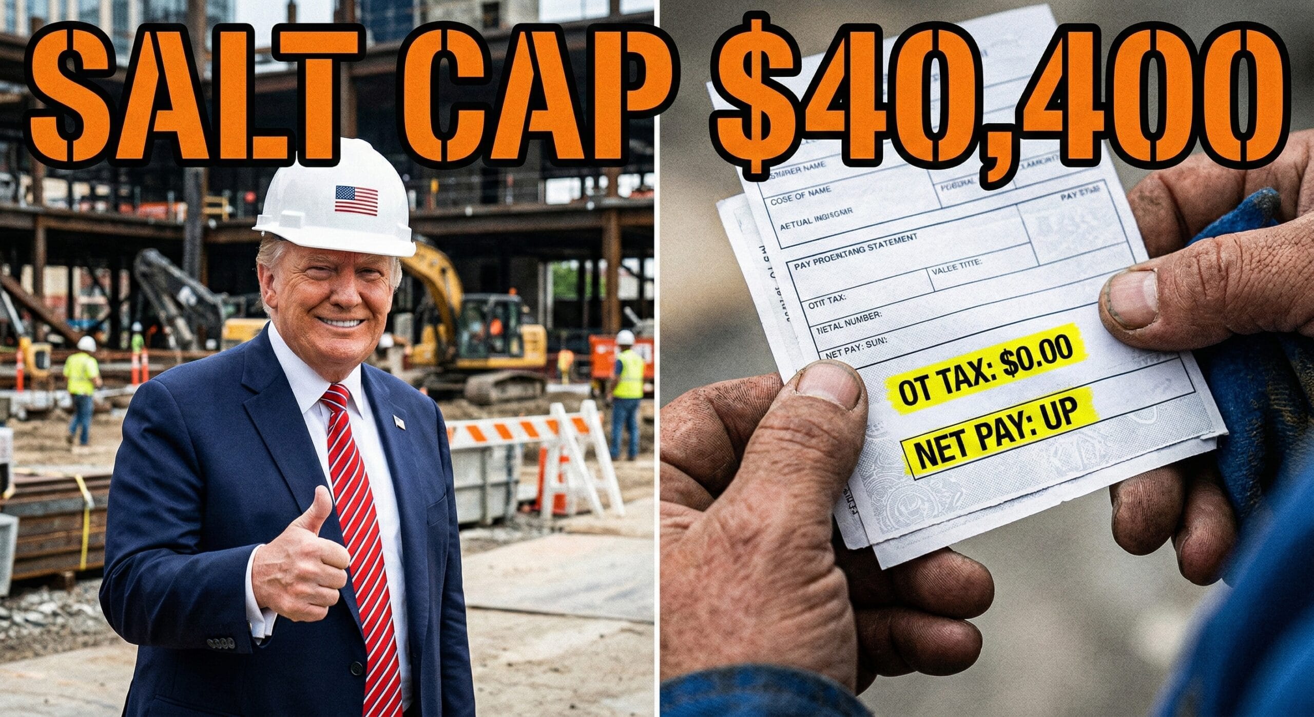 President Trump announcing the SALT Cap increase to $40,400 and overtime tax cut.