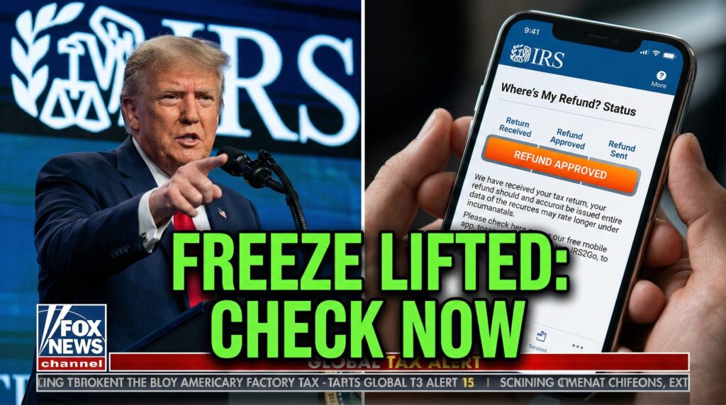 IRS WMR status bar changing from 'received' to 'approved' after PATH Act freeze lift.
