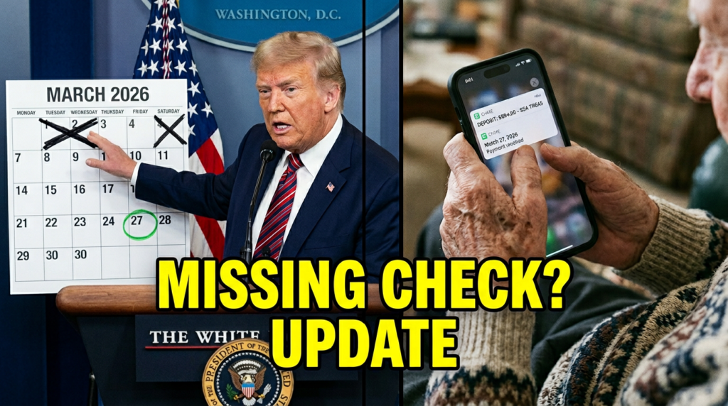 President Trump holding executive document regarding the SSI and Social Security payment update.