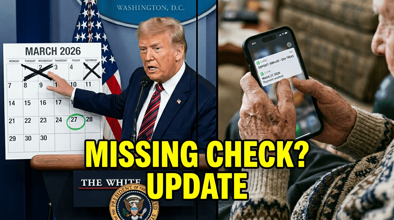 President Trump holding executive document regarding the SSI and Social Security payment update.