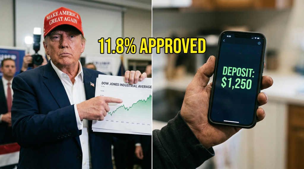 President Trump holding executive document regarding the domestic oil production and financial sector update.