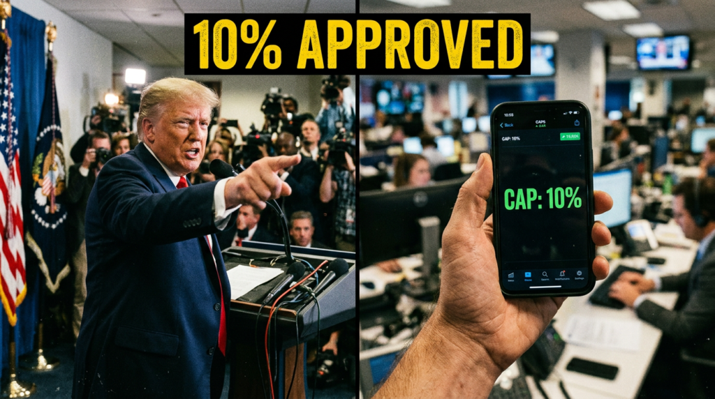 President Trump reviewing 10% credit cap.