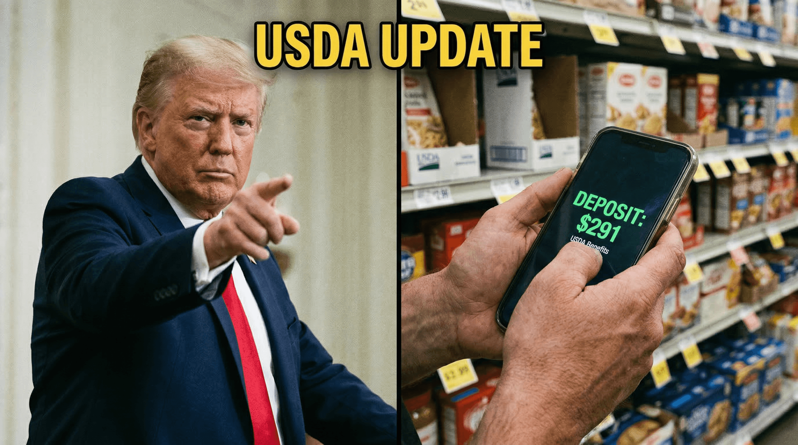 President Trump holding an executive document regarding the $291 SNAP EBT health mandate update in Nevada.